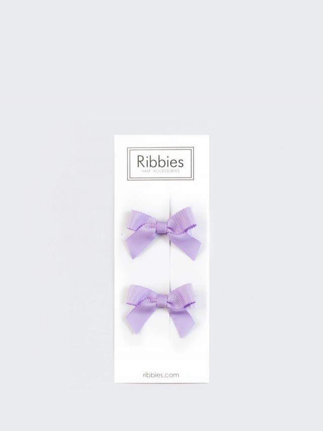 Ribbies 經典蝴蝶結 2 入組 - 淺紫