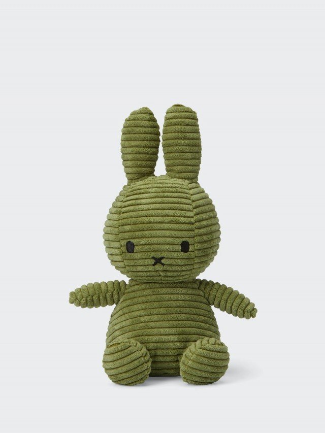 BON TON TOYS 【Miffy Corduroy】Miffy 米菲兔燈芯絨填充玩偶 - 橄欖綠 23cm