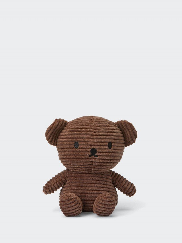 BON TON TOYS 【Miffy & Friends Corduroy】Boris Bear 小熊燈芯絨填充玩偶 - 巧克力 17cm