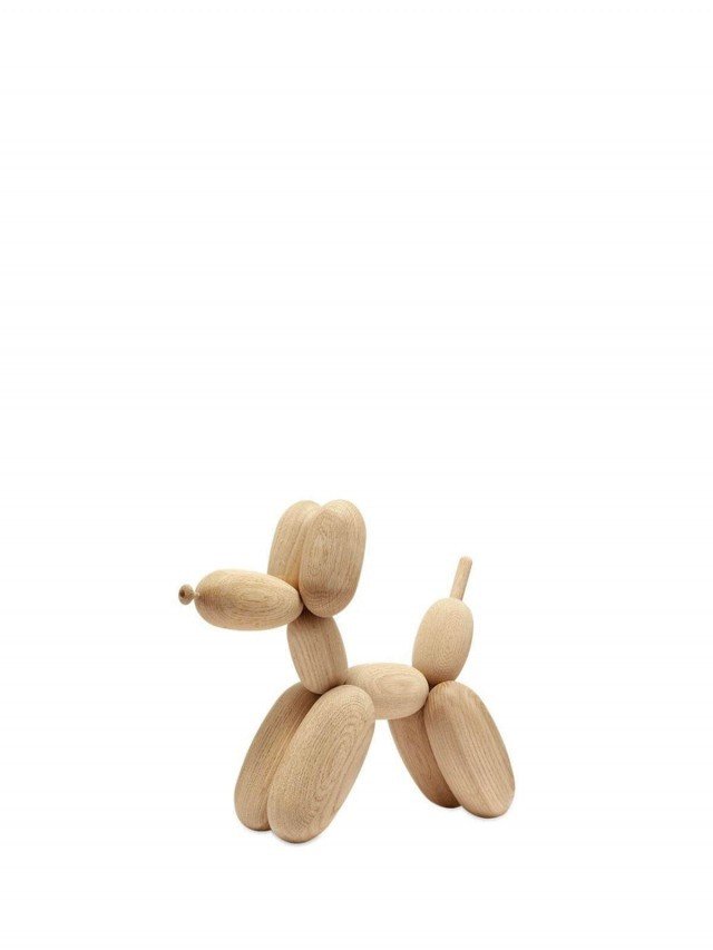 boyhood 氣球狗造型橡木擺飾 - 橡木色 x 小