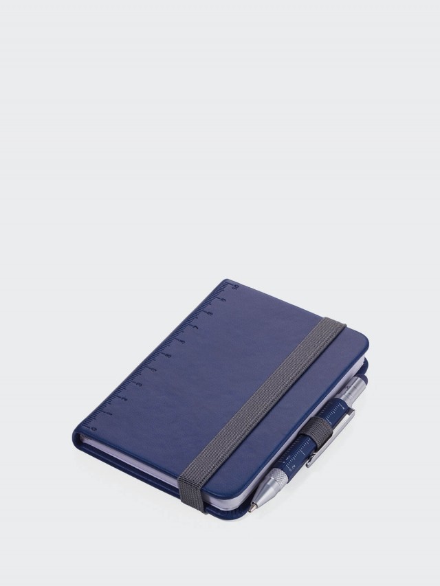 TROIKA 隨身寫筆記本 - 含迷你多功能工具筆 /  藍色