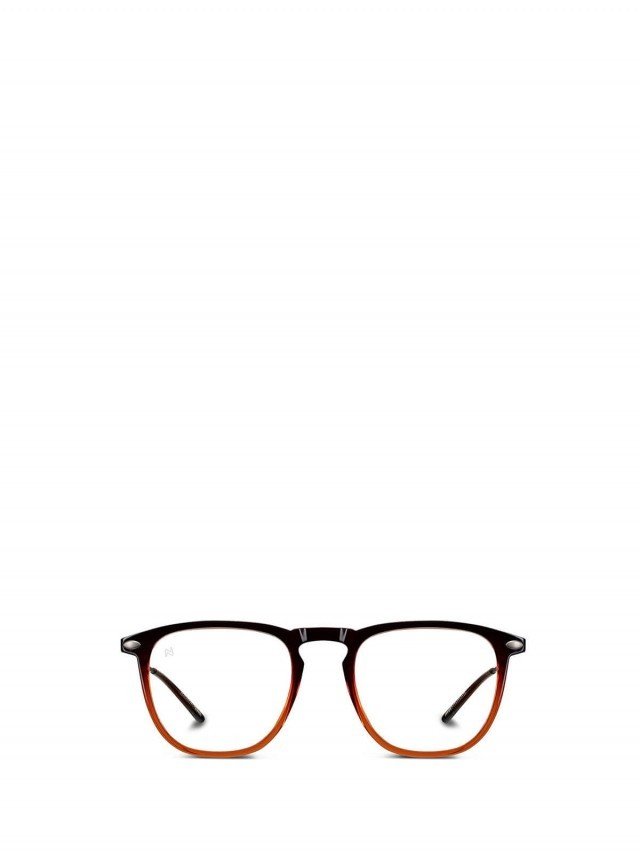 NOOZ OPTICS 時尚造型老花眼鏡｜Dino 鏡腳便攜款 - 矩形 / 黑銅棕