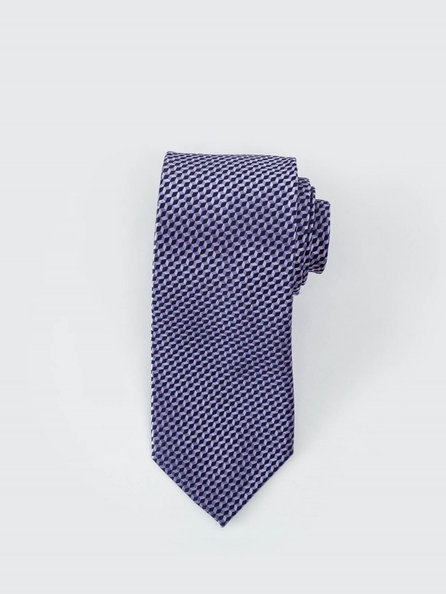 MICHAEL KORS 顯色格紋領帶 - 紫色