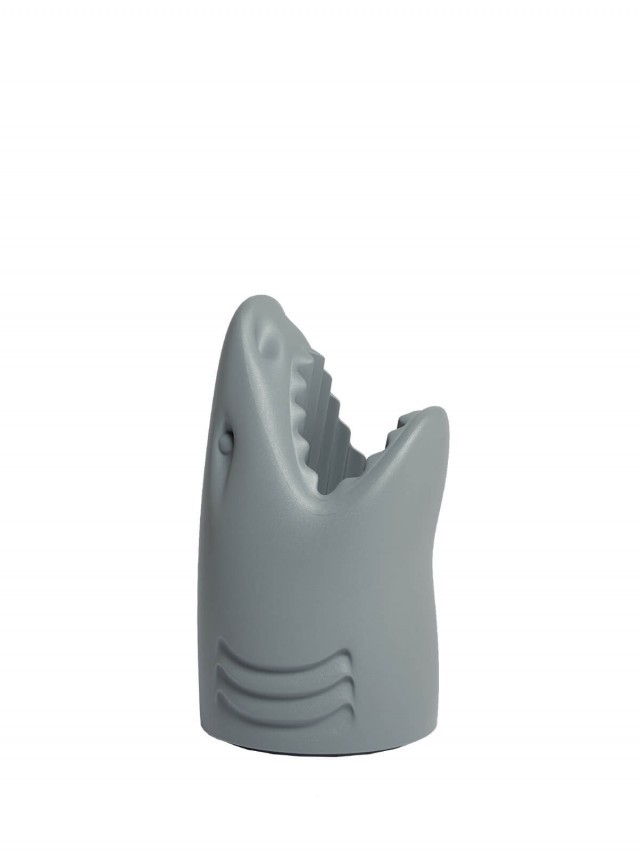 qeeboo 鯊魚造型傘桶 - 深灰