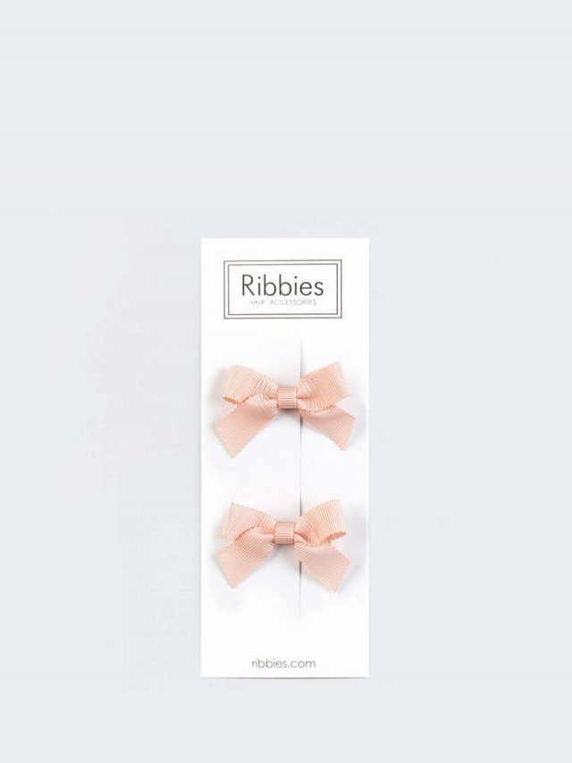 Ribbies 經典蝴蝶結 2 入組 - 甜桃